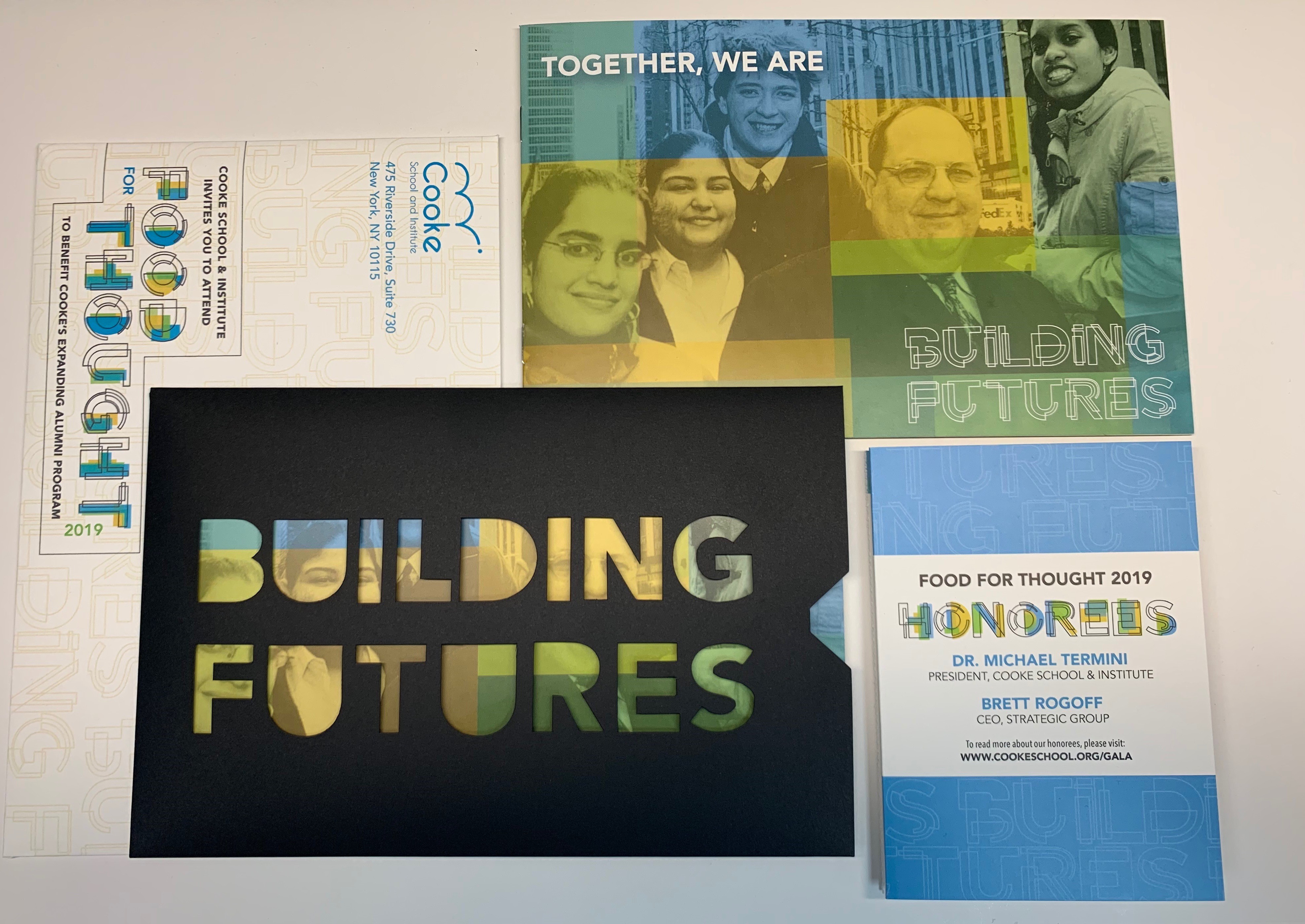 Invitation package for Cooke's 2019 Food for Thought Gala