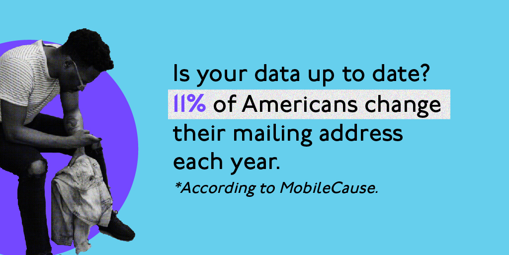 Is your data up to date - 11% of Americans change their mailing address each year. Is your data up to date? 11% of Americans change their mailing address each year.