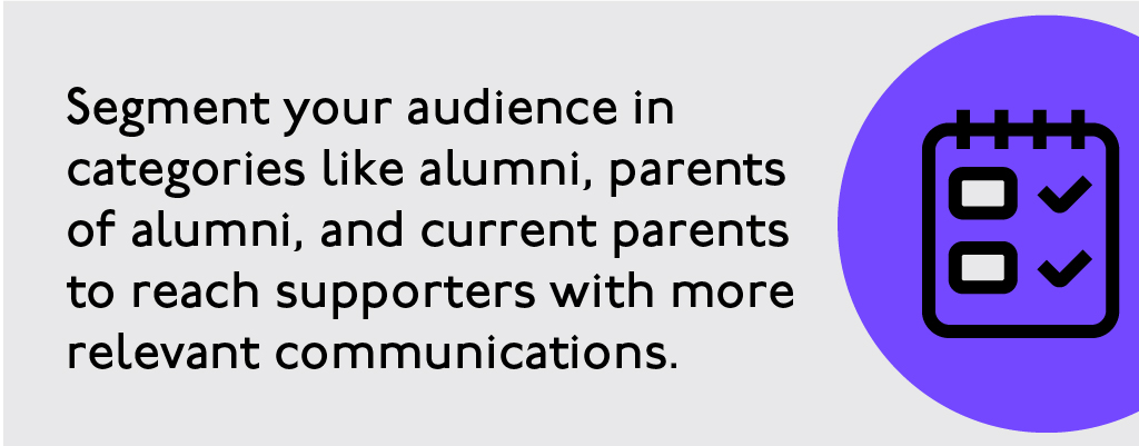 Segment your audience to reach supporters with more relevant communications