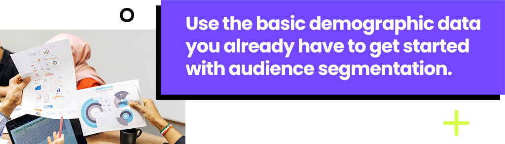 Use the basic demographic data you already have to get started with audience segmentation.