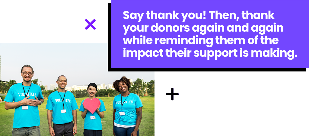 Say thank you! Then thank your donors again!